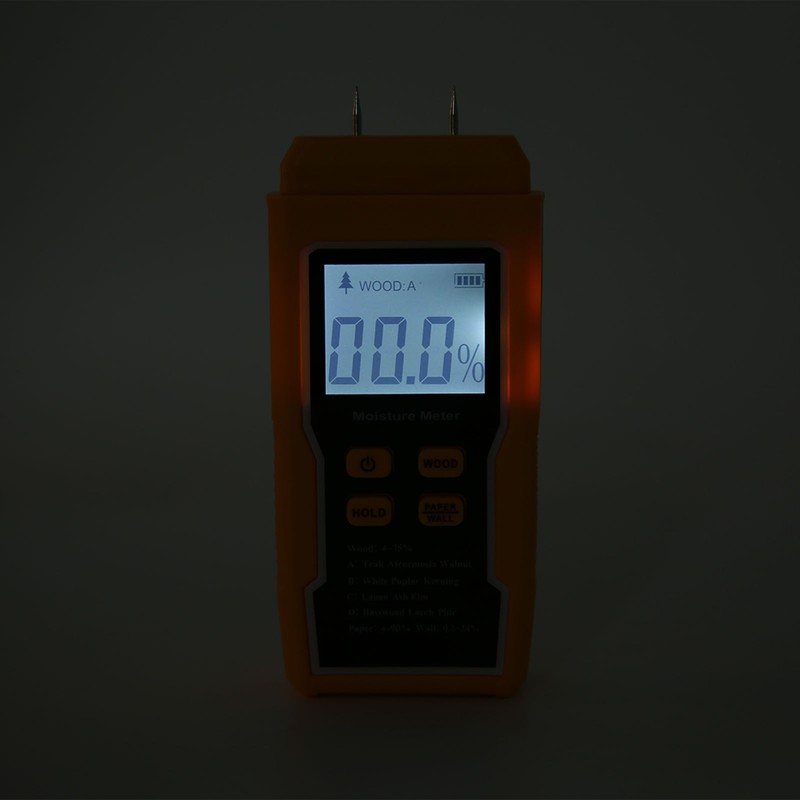 Wood Moisture Meter Humidity Tester Pin Type Large LCD Display