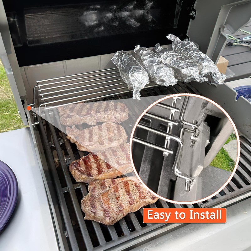 QuliMetal Stainless Steel Warming Rack for Weber Spirit 200 &