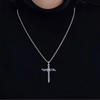 Stainless Steel Nail Cross Pendant Necklace with 24 Inch Chain