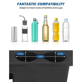 JOYTUTUS Door Cup Holder Insert Compatible with F150 2021-2026 Cup Holder Insert Accessories, Foam Water Cup Holder Door Panel Left & Right