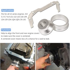 Yoursme Front and Rear Cover Billet Alignment Tool & Oil Pan Alignment Tool Kit for LS Series Engines 4.8 5.3 5.7 6.0 LS1 LS2 LS3 LS6 L99 LS9 LSA LQ4