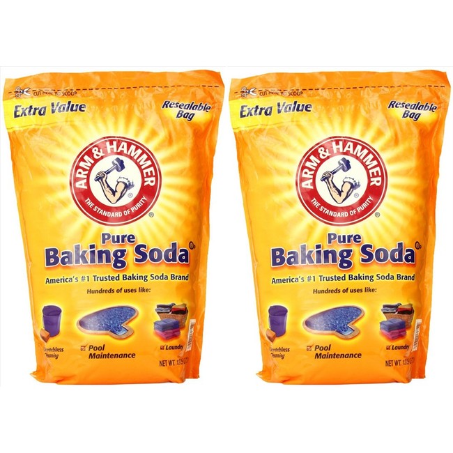 2 x 13.5 Pounds Arm & Hammer Pure Baking Soda (27 Pounds Total)