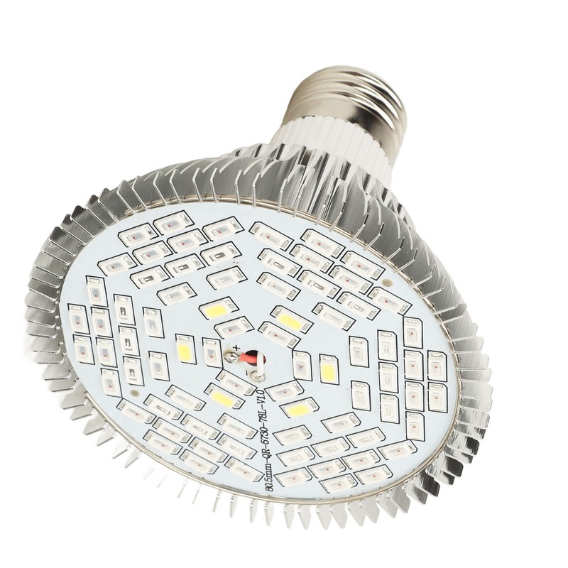 Plant Lamp Bulb Full Spectrum 50W E27 Base 78 Beads