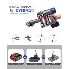 BTRUI BTRUI f1r Dyson V8 Adapter f1r Bosch Professional 18V System Akku, f1r Dyson V8 Animal Fluffy Motorhead Handstaubsauger Konverter (BOS18V8 Adapter)