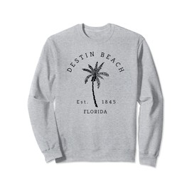 Retro Cool Original Destin Florida Beach Palm Tree Novelty Sweatshirt