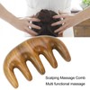 Scalping Massage Comb Handheld Green Sandalwood Massager Wide Tooth Scalping
