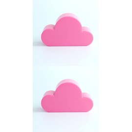 Creative and Colorful Decorative Cloud-Shaped Magnet Keychains, Perfect for Door, Entryway Decorative Wall Mount Holder for Key (Pink,2 Pcs)