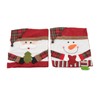 2pcs Christmas Chair Back Cover Decorative Non Woven Fabrics Old