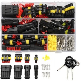 352PCS 26 Sets Waterproof Automotive Wire Connectors Kit 1 2 3 4 Pin Way Car Motorcycle ATV Truck RV Electrical Connectors Male and Female Wiring Connectors Kit