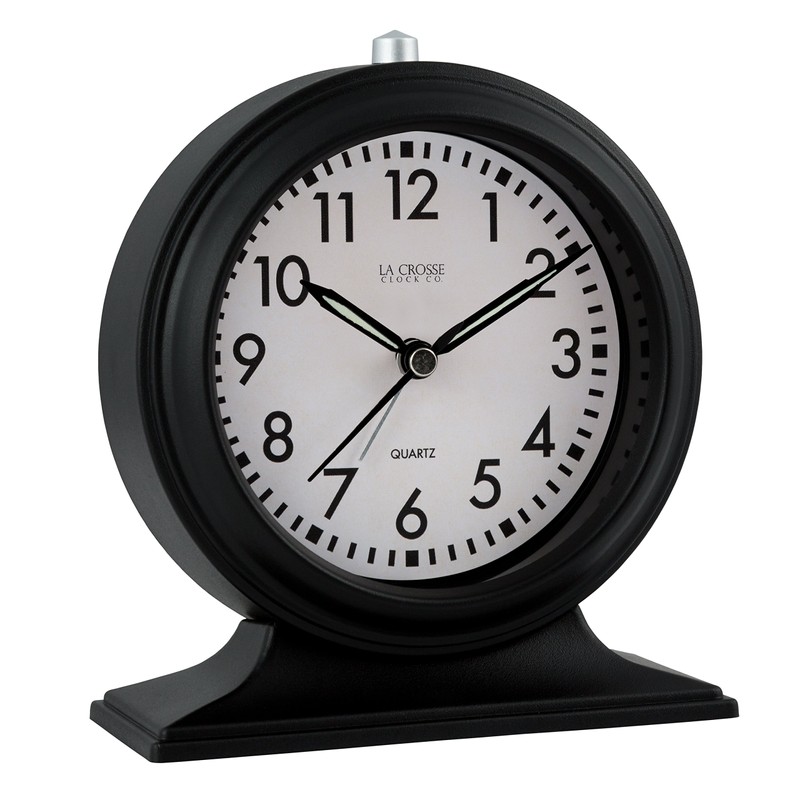 LaCrosse 617-3014 Mantel Alarm Clock, Black