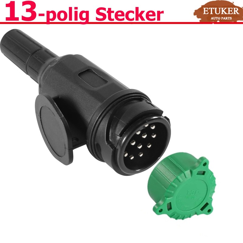 ETUKER Trailer Plug – 12 V – 13 Pin –