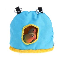 Litewoo Hamaca para pájaros, nido de felpa, cálida tienda de campaña colgante para loro, cama de cueva, jaula para periquitos, canarios, cacatúas, tortolitos, hámsteres color al azar (mediano)