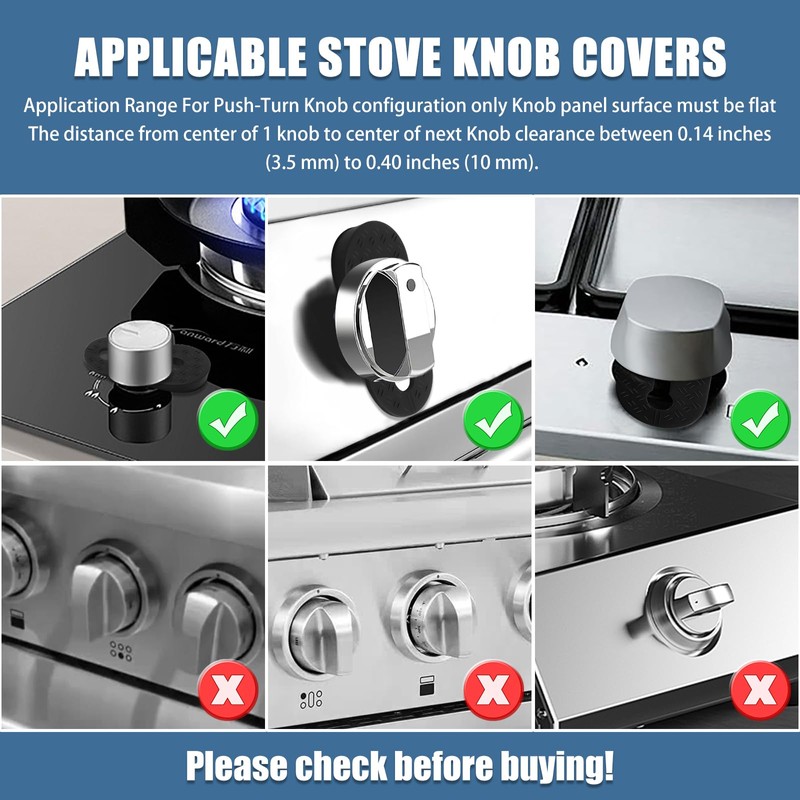 Silicone Stove Knob Safety Locks - Child Proof Oven Knob