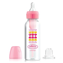 Dr. Brown's Natural Flow Options+, Kit Del Transición 2 En 1 Biberón Al Vasito Bebé Niños, Rosa (pink), Unidad Paquete De