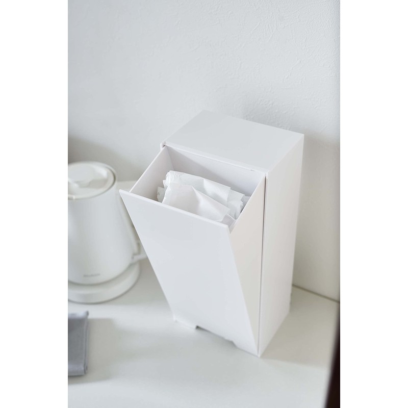 Yamazaki 5437 Two-Way Plastic Bag Stocker, White, Approx. W 5.5