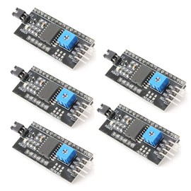 KKHMF 5pcs IIC/I2C/TWI Serial Interface Board Module 1602 2004 Compatible with LCD Display Arduino "Domestic Delivery"