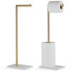 MARMOLUX ACC Free Standing Gold Toilet Paper Holder Stand White