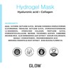 GLOW Hydrogel Face Mask, Hyaluronic Acid and Collagen, Hydrating and