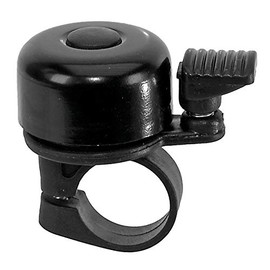 M-Wave MB Mini campanello da bicicletta unisex, in alluminio, con vite metrica, nero, 35 mm