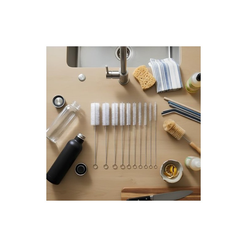 Timotech U Chef Set 10 Piezas Cepillo Limpiador de Popotes
