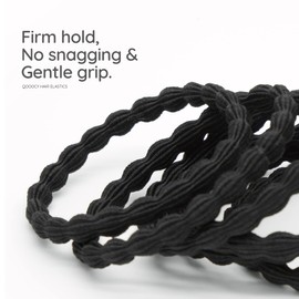 Qooocy Hair Ties Natural Peanuts 18 Pcs,Hair Accessories for Women Perfect for Long Lasting Braids, Ponytails, Black