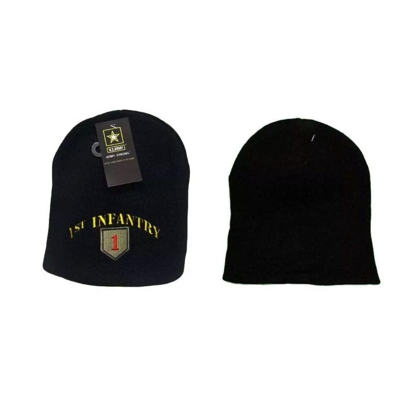 8" 1st Infantry Division Military Embroidered Beanie Skull Cap Hat