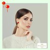 Shandini Mini Mahjong Earrings, China Coordination, Mahjong, Binaural, Drop Earrings,