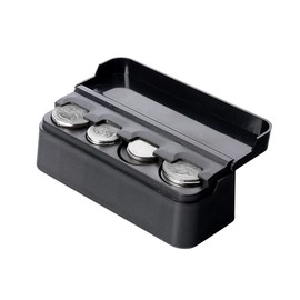 JNNJ Coin Organiser, Car Coin Storage Box, Change Dispenser, Coin Collector, Portable Plastic Coin Holder, Money Container for Car, Mini Money Protection and Collection Container