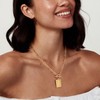 Tewiky Gold Initial Necklaces for Women Square Letter Pendant Necklace