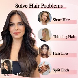 SEGO Pro Microlink Hair Extensions, Micro Loop Human Hair Extensions, Long Straight Invisible Microbead Extensions for Women, 16 inches, Natural Black to Chocalate Brown, 50 Strands, 50g/pack