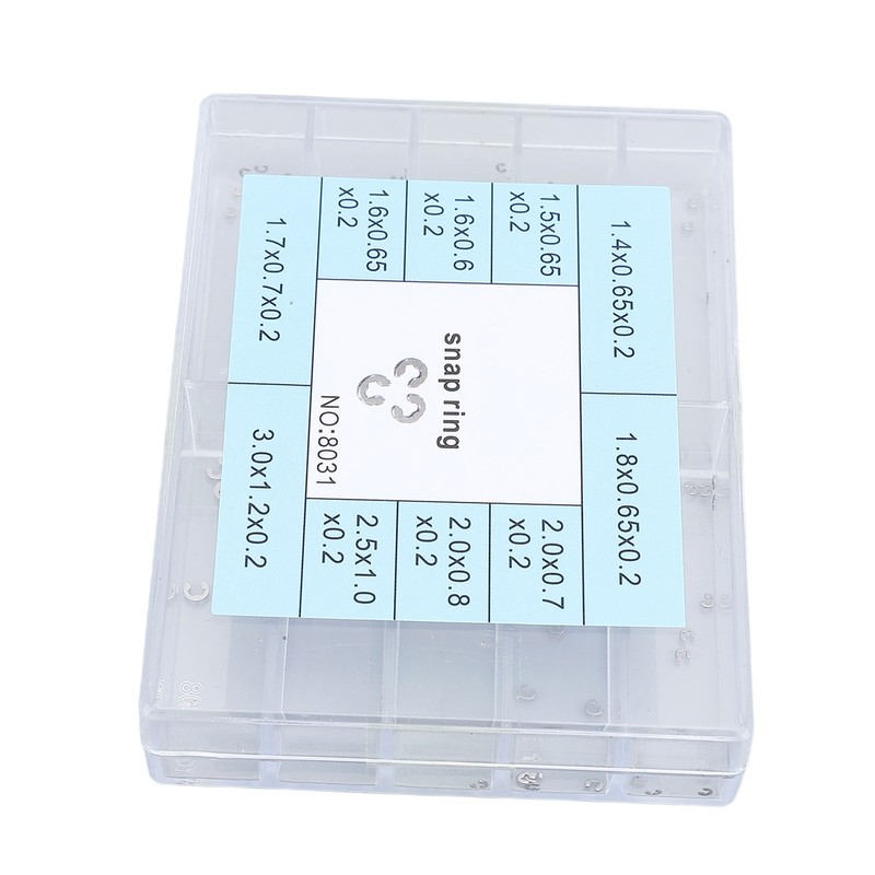 200pcs 10 Sizes Metal Watch Pusher Button Clip Snap Ring