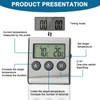 Digital Roasting Thermometer, Meat Thermometer with Timer and Temperature Alarm