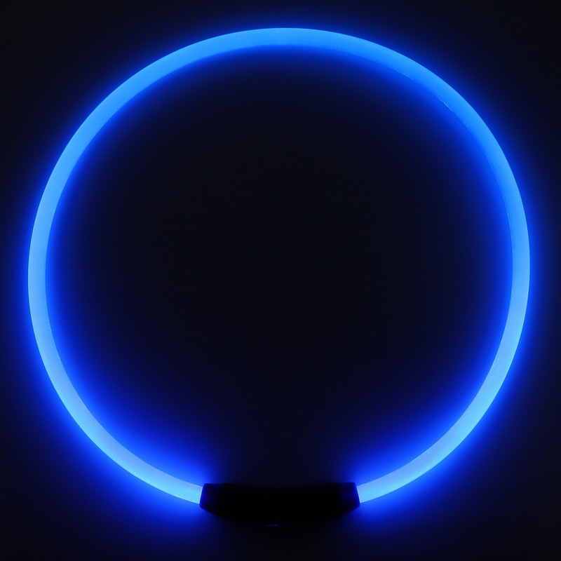 USB Rechargeable Adjustable DIY Cutting LED Dog Bite Resistant Collar