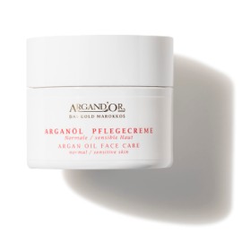 ARGAND'OR Vegan Argan Oil Care Cream 50 ml for Normal and Sensitive Skin Moisturising Face Care Day Cream and Night Cream Ideal Makeup Pad Vegan