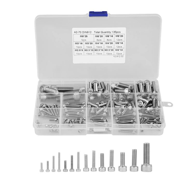 Nuts and Bolts Set M6 M8 M10 Hex Socket Flanged
