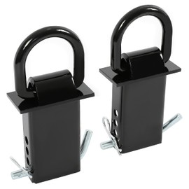 ALMULOO 2 Pack Heavy-Duty Stake Pocket D Ring Black Adjustable Trailer Stake Pocket D Ring 5400 Lbs Compatible with Standard 2" x 4" Stake Pockets