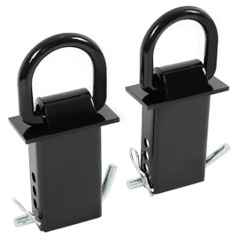 ALMULOO 2 Pack Heavy-Duty Stake Pocket D Ring Black Adjustable Trailer Stake Pocket D Ring 5400 Lbs Compatible with Standard 2" x 4" Stake Pockets