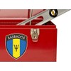 2 x 10cm/100mm Barbados Flag Design Vinyl Decal Travel Luggage
