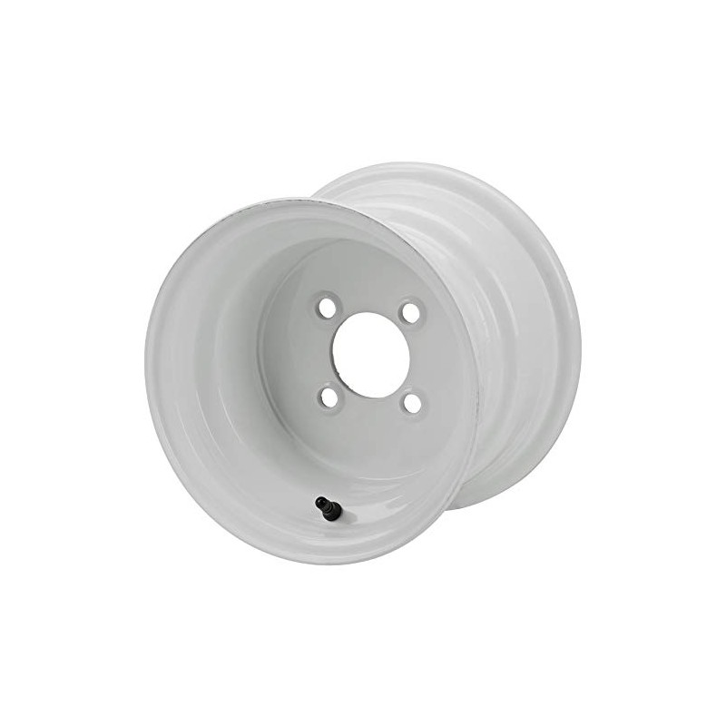 10" Steel White Golf Cart Wheel (Single Wheel Only)