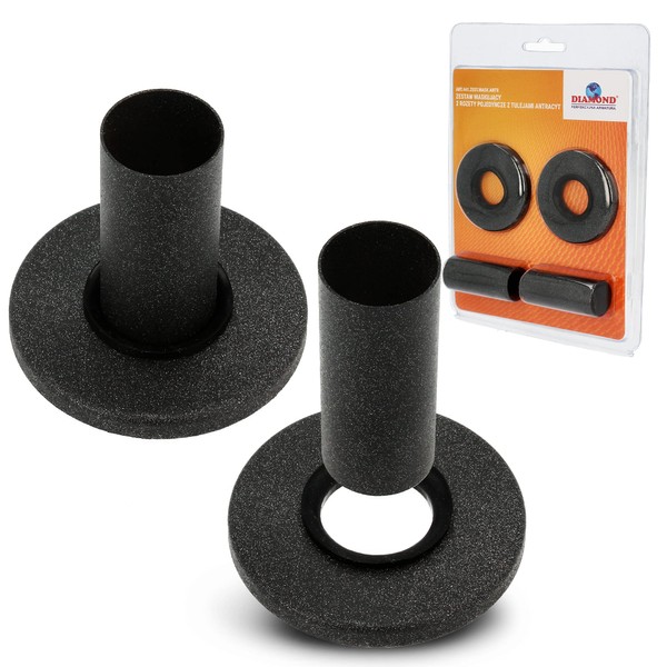 Heating Pipe Cover Set, 20 mm, Anthracite, Made of Brass,