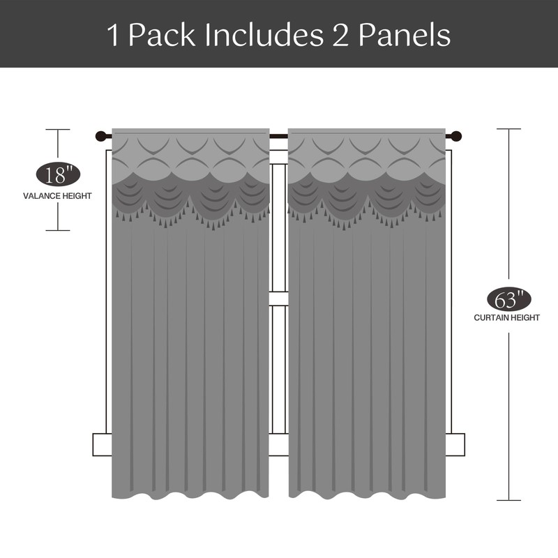 Petrichor Embroidery Sheer Curtain 2 Panels Set - Luxury Window
