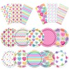 Bezkega Valentines Party Plates and Napkins,Valentines Day Tableware Disposable Conversation