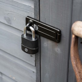 Yale - Y135B/120/BK- 120 mm Stahl Hasp - sichere Tore - Sicherheitsschuppen - hoher Schutz