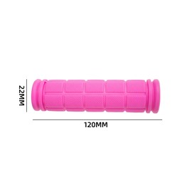Buaak 1 Pair Non-Slip Bicycle Grips, Rubber Grips, for Hudora Scooter Grips Replacement, Rubber Grips Bicycle Handlebar for Racing, City Biking, BMX (Pink, 22 mm)