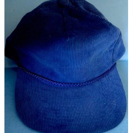 Vintage 80’ 90’ s Corduroy Snapback Adjustable Hat OTTO Cap plain Royal Blue Rop