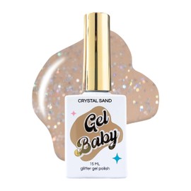 Twinkled T Gel Baby Gel Nail Polish - Long Lasting 15ml Soak Off LED UV Nail Lamp Gel Polish for Nail Art 0.5oz (Crystal Sand)