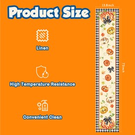 OHOME Fall Decorations for Home - Thanksgiving Table Runner | Thanksgiving Table Decor Tablecloth | Autumn Pumpkin Friendsgiving Party Decorations Centerpieces Supplies for Room Office Kitchen Indoor