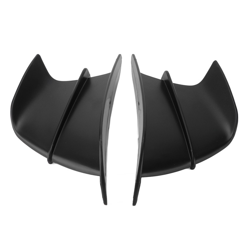 1 Pair Motorcycle Front Winglet Aerodynamic Wing Universal Black Replacement