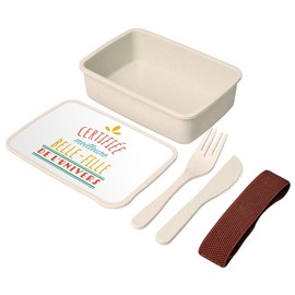 Fabulous Lunch Box White 700ml Best Belle Girl of the Universe Certified Cutlery