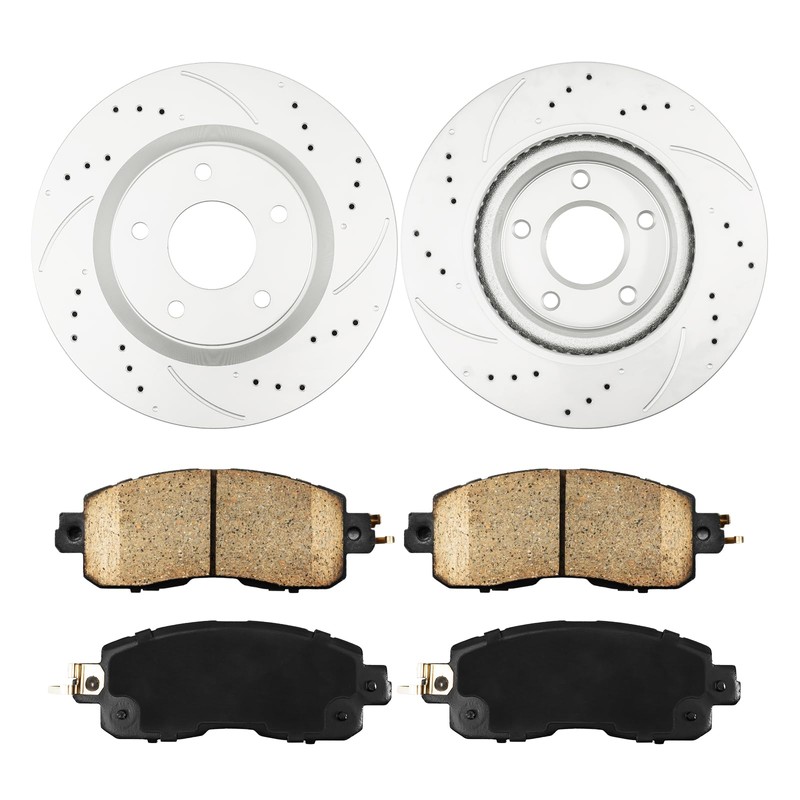 PHILTOP Front Brake Pads and Rotors kit Fit for Nissan